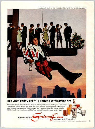 1967 sid caesar smirnoff - 1967, vodka